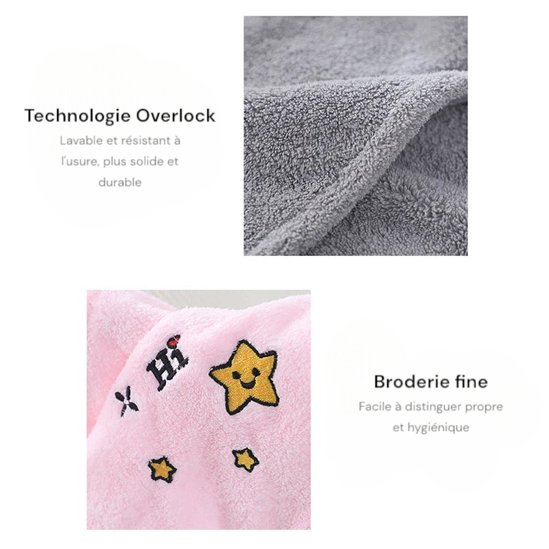Serviette sèche-mains épaisse et douce en microfibre