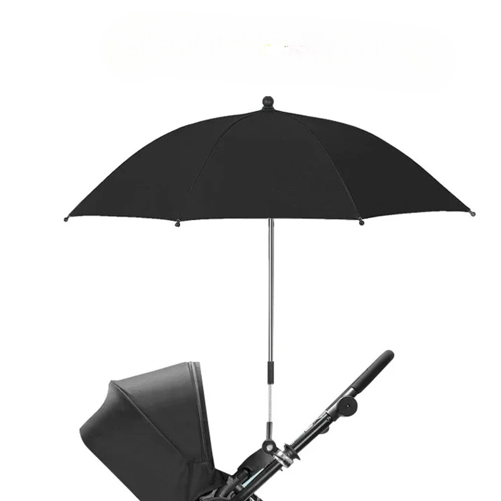 Parapluie pliable pour poussette, protection UV réglable à 360 degrés