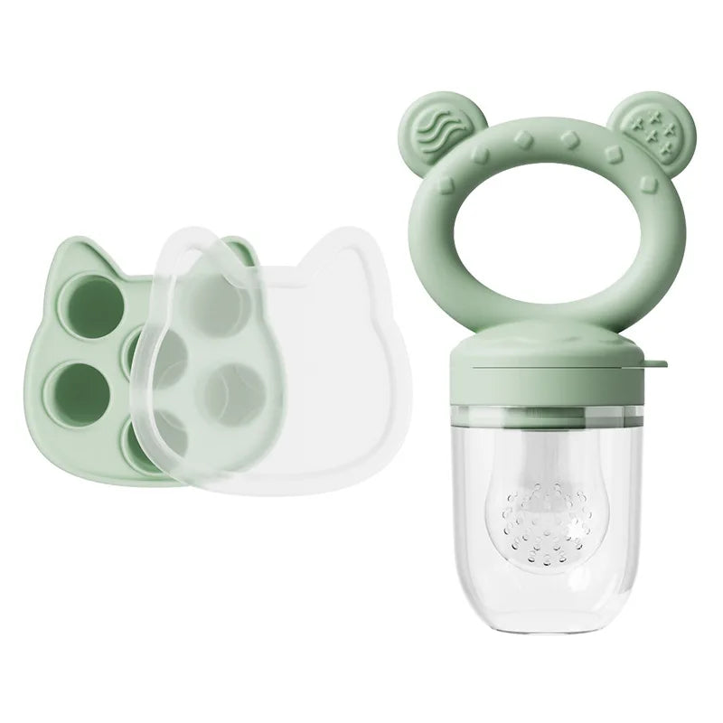Grignoteuse à fruits pour bébé et Mini plateau de congélateur avec couvercle