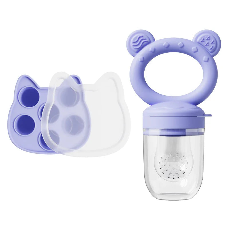 Grignoteuse à fruits pour bébé et Mini plateau de congélateur avec couvercle