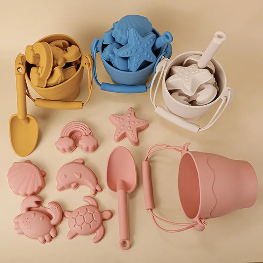 Ensemble de 8 jouets de plage en silicone pour enfants