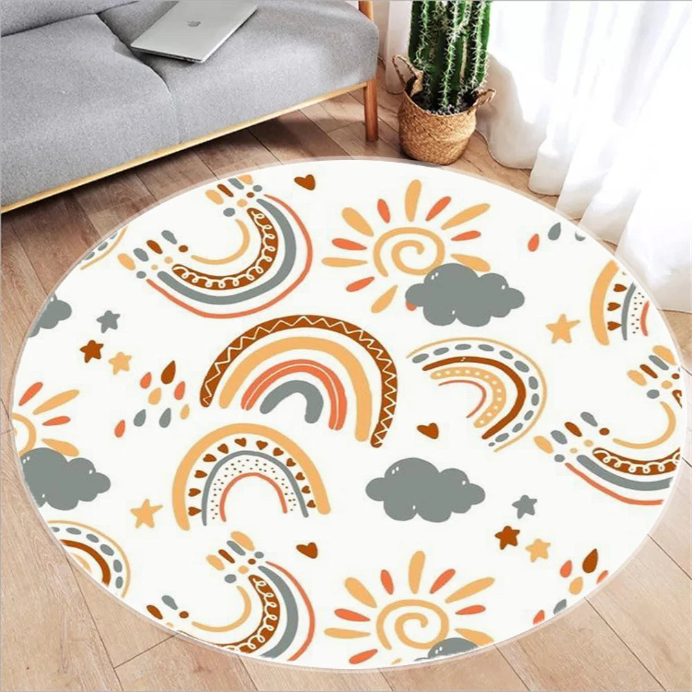 Tapis rond motif mignon