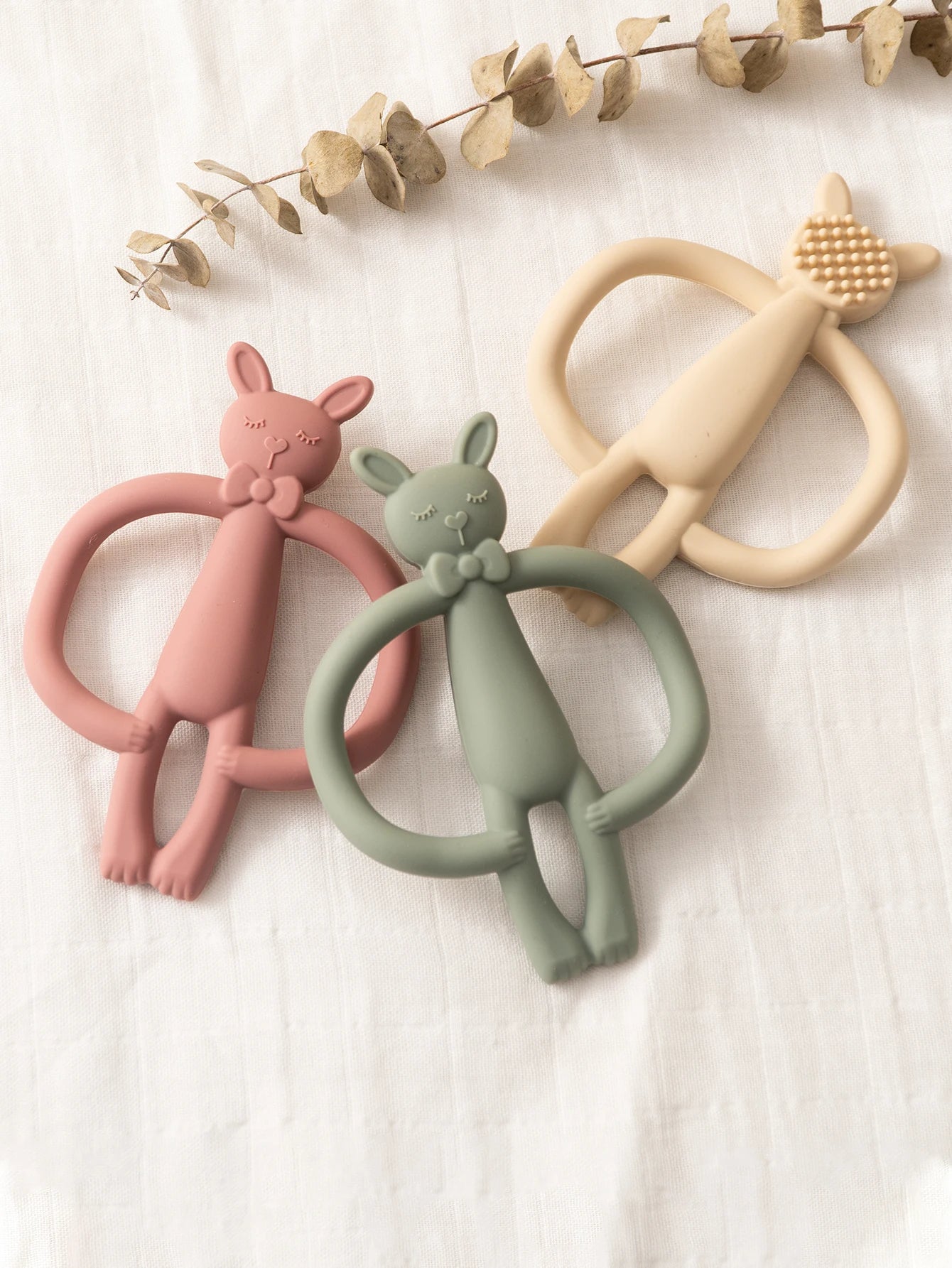 Anneau de dentition en silicone motif lapin