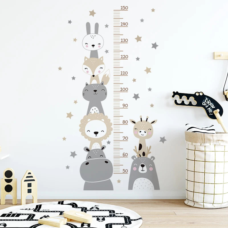 Lot de 3 autocollants muraux motif animaux