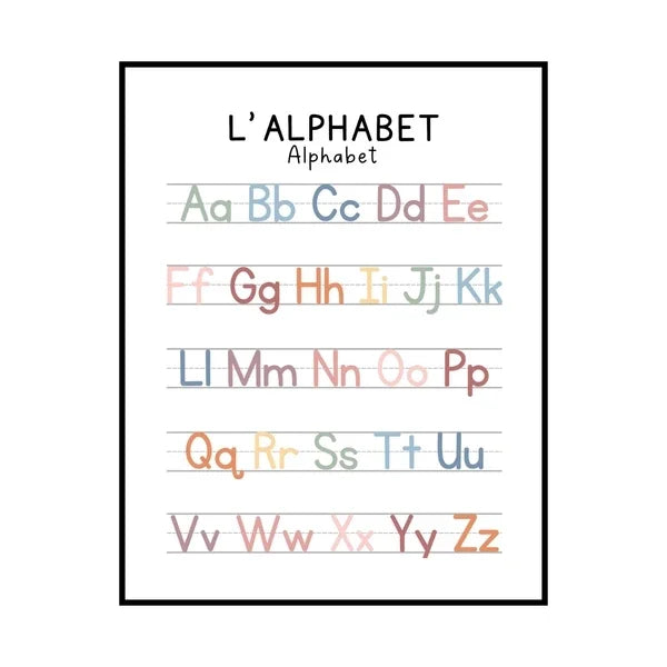 Affiche éducative bilingue