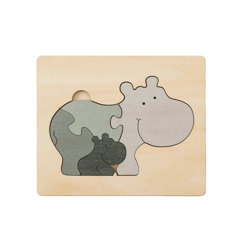 Puzzle 3D en bois, jouets cognitifs Montessori