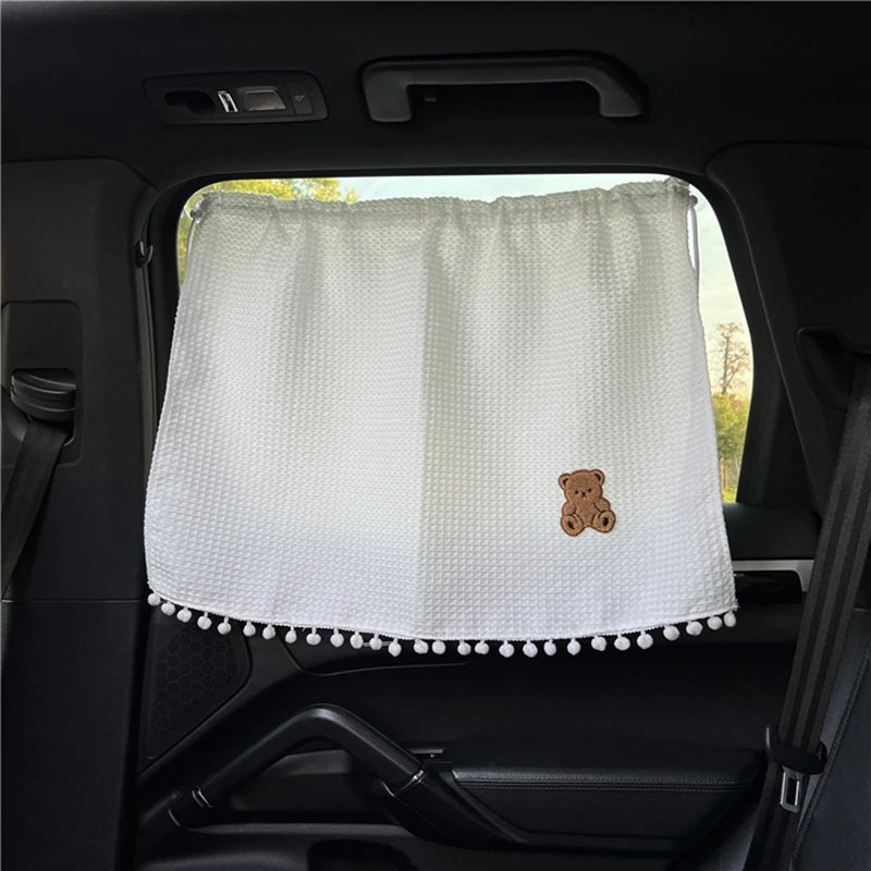 Rideau pare-soleil universel à ventouses pour fenêtre de voiture