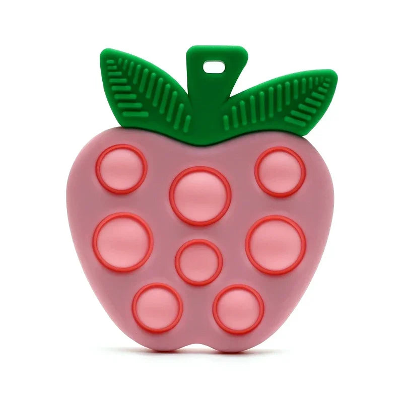 Anneau de dentition en silicone en forme de pomme