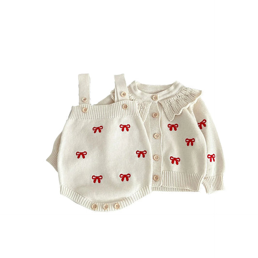 Ensemble tricoté pour fille