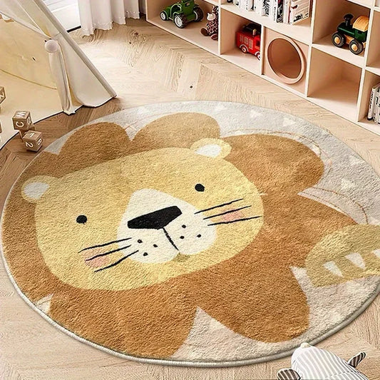 Tapis de décoration pour chambre motif lion
