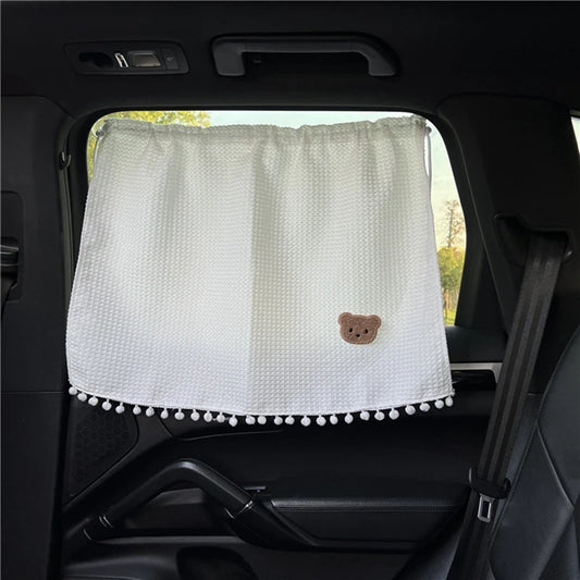 Rideau pare-soleil universel à ventouses pour fenêtre de voiture