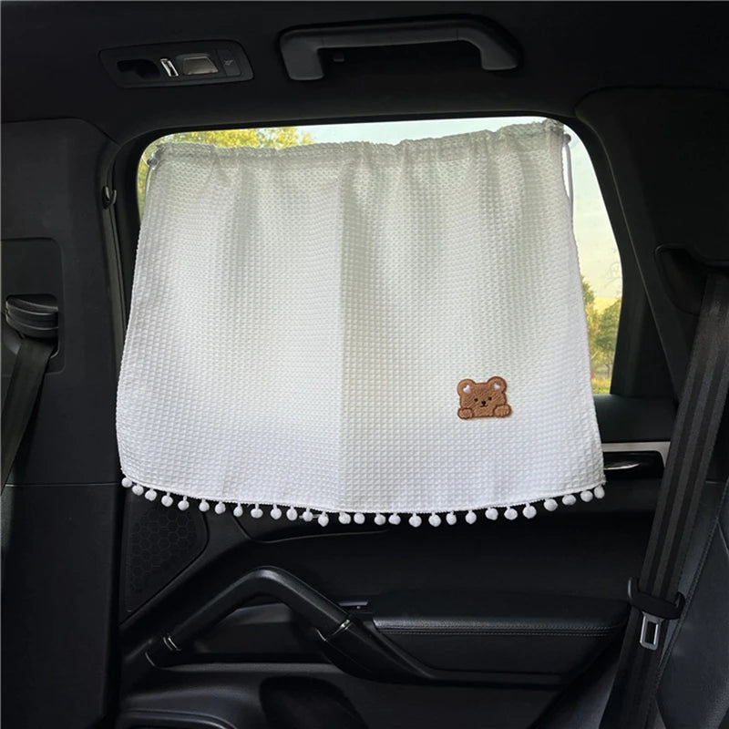 Rideau pare-soleil universel à ventouses pour fenêtre de voiture
