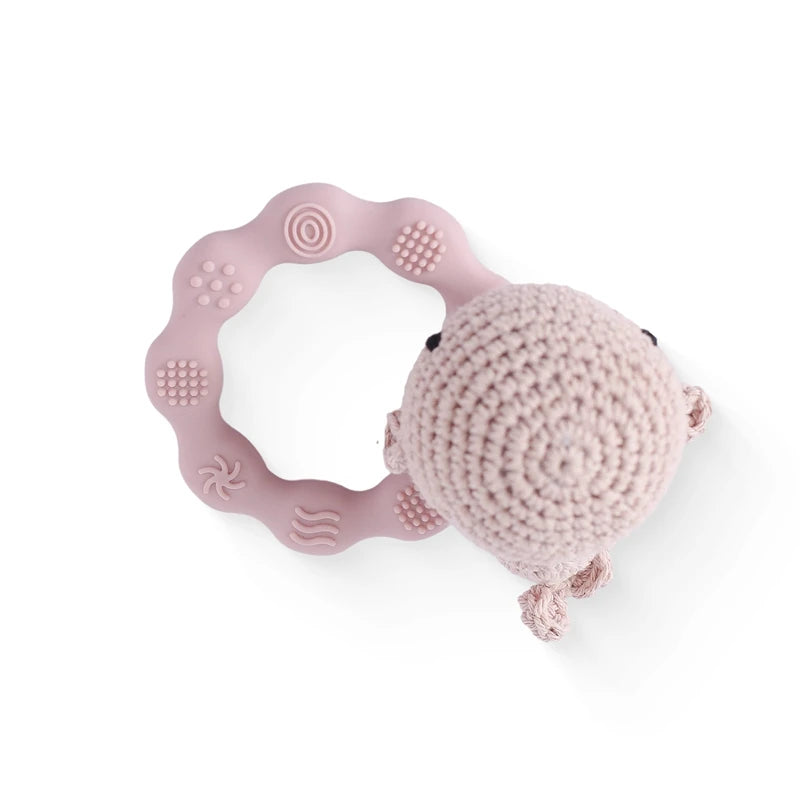 Hochet musical / anneau de dentition en silicone