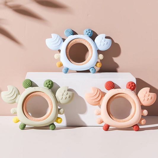 Anneau de dentition crabe en silicone