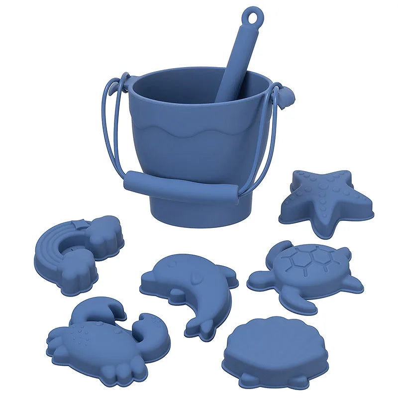 Ensemble de 8 jouets de plage en silicone pour enfants