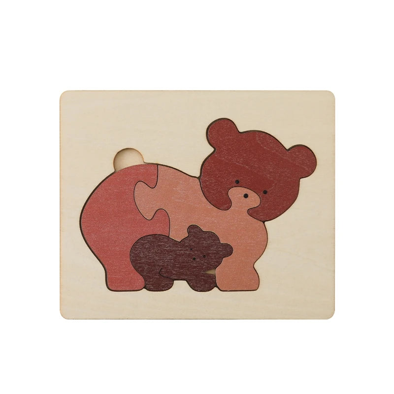 Puzzle 3D en bois, jouets cognitifs Montessori