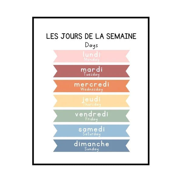 Affiche éducative bilingue