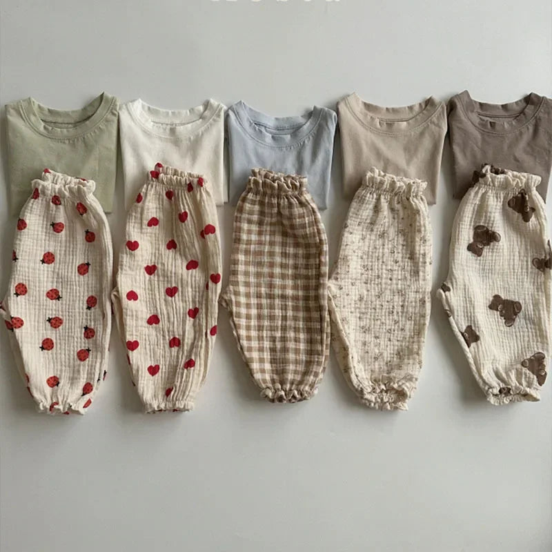 Pantalons bébé en coton bio