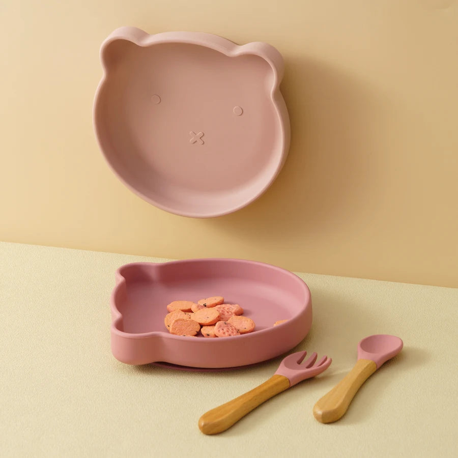 Ensemble de 3 pièces vaisselle en silicone