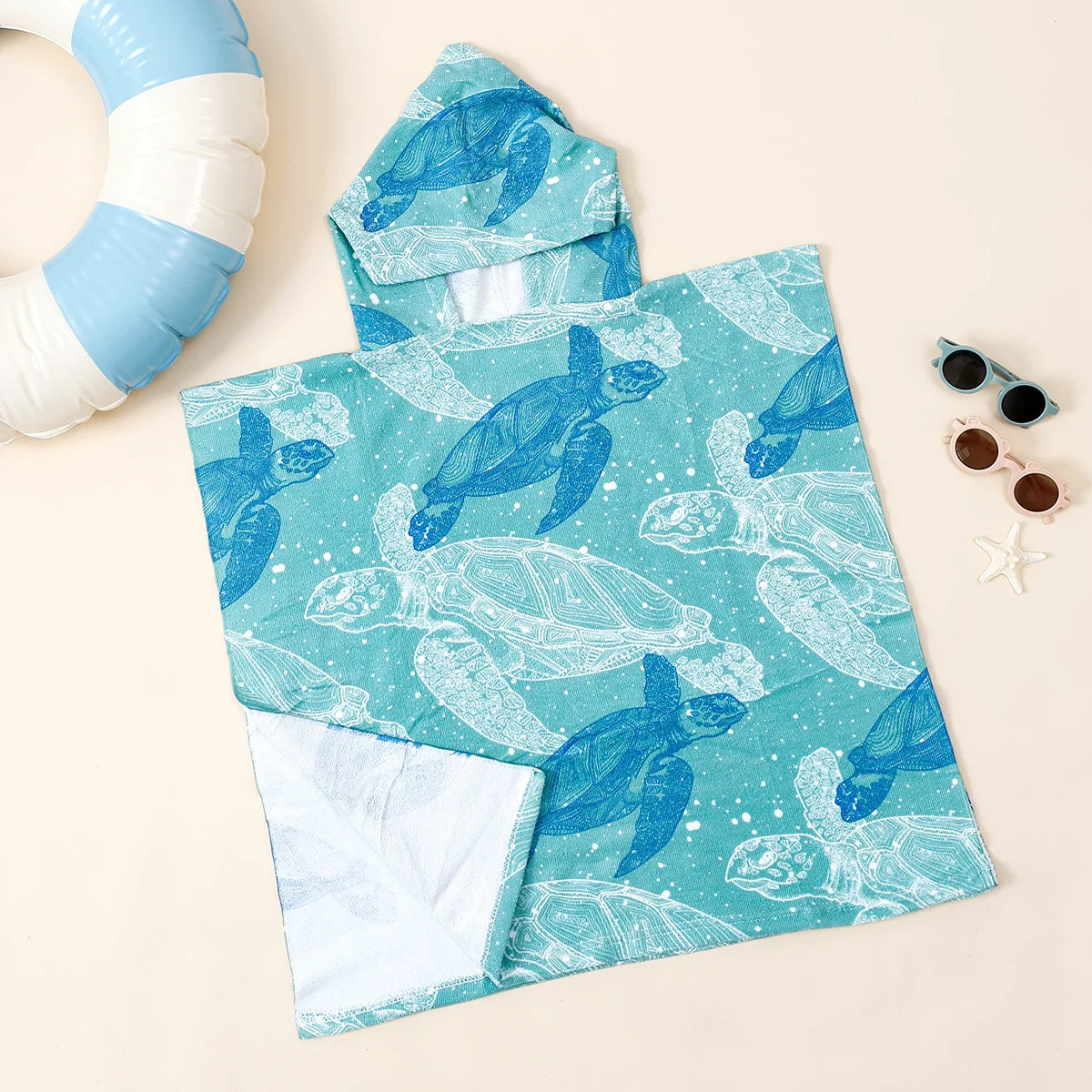Serviette de bain à capuche en microfibre
