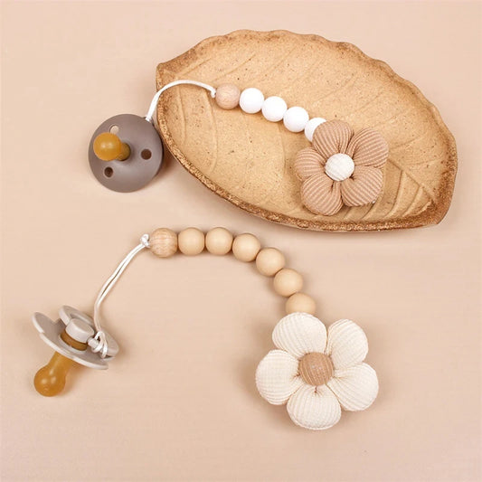 Attache-tétine en silicone en forme de fleurs