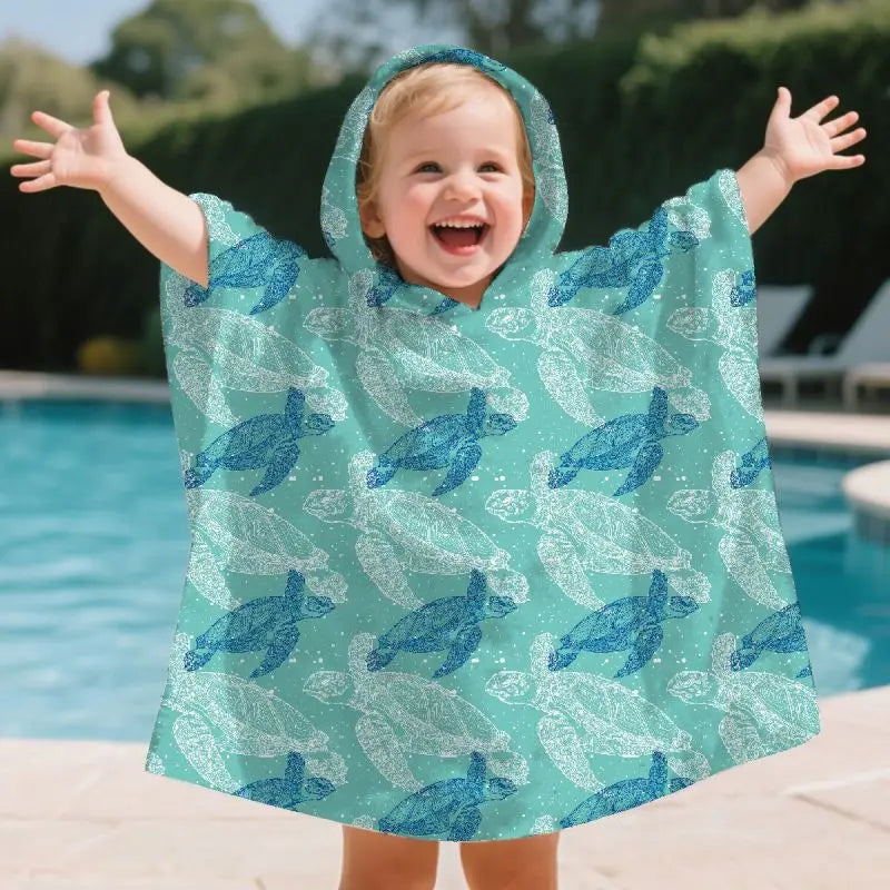 Serviette de bain à capuche en microfibre
