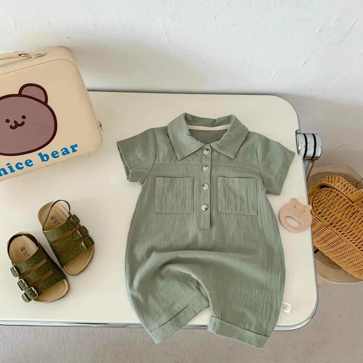 Combinaison d'été à manches courtes pour bébé