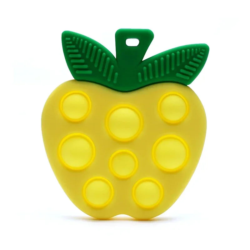 Anneau de dentition en silicone en forme de pomme