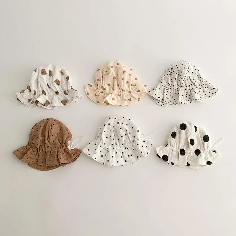 Chapeau de bébé imprimé en coton doux