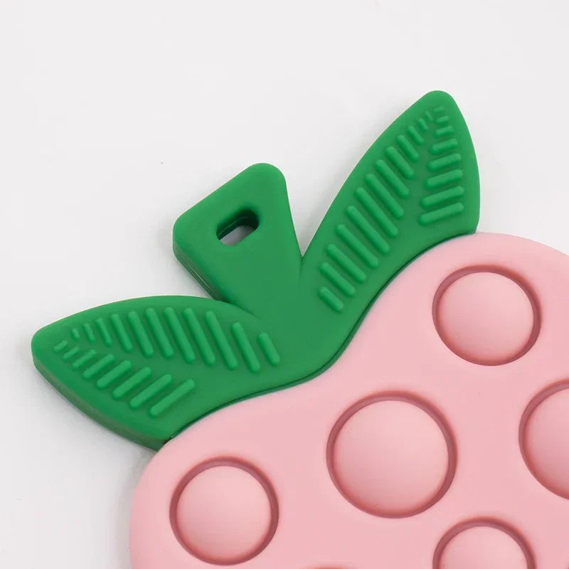 Anneau de dentition en silicone en forme de pomme