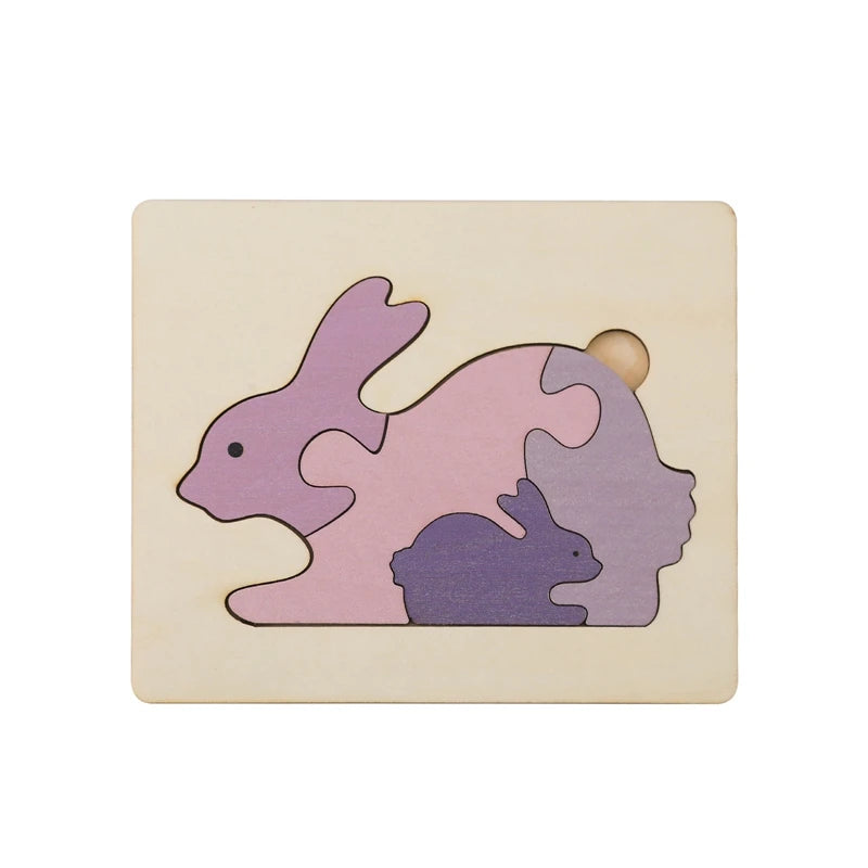 Puzzle 3D en bois, jouets cognitifs Montessori