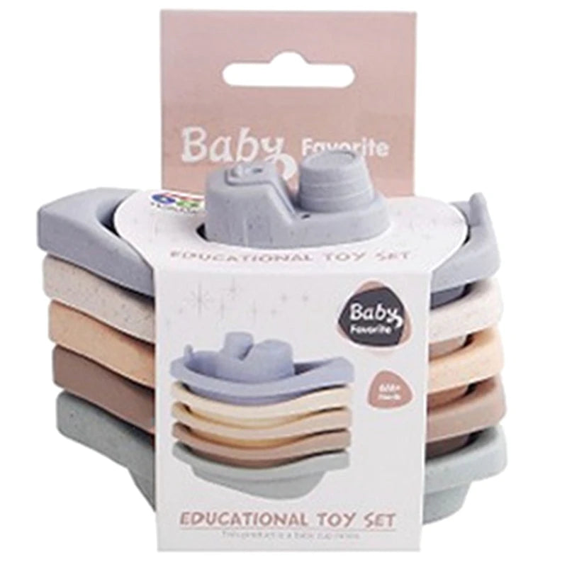 Lot de 5 bateau empilable de bain pour bébé