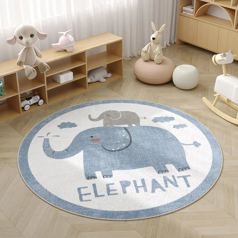 Tapis de salon motif animaux de dessin animé