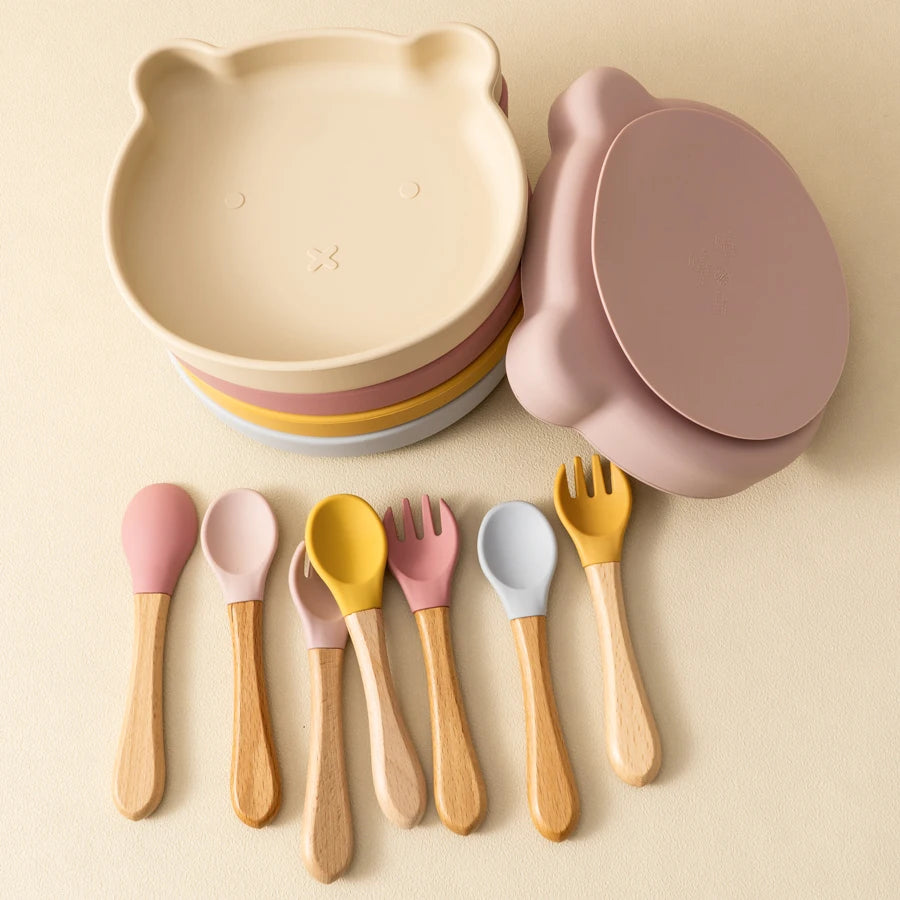 Ensemble de 3 pièces vaisselle en silicone