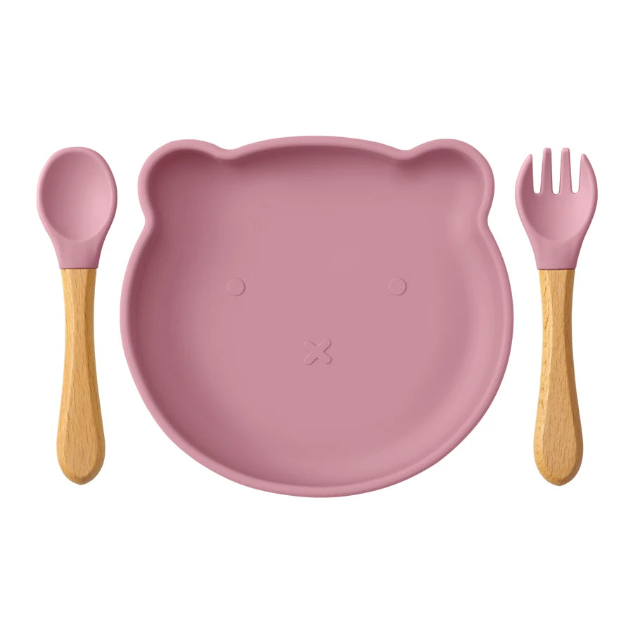 Ensemble de 3 pièces vaisselle en silicone