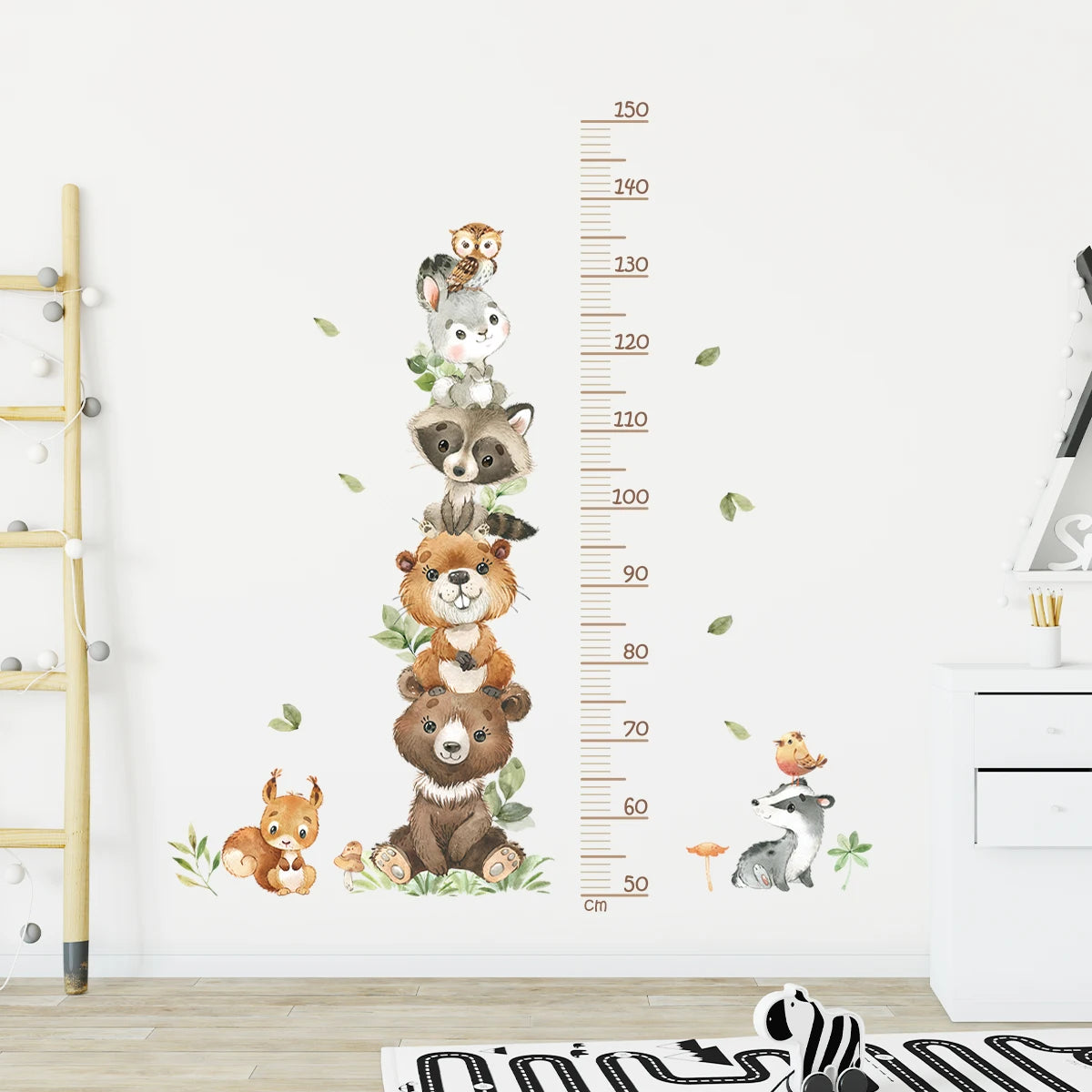 Lot de 3 autocollants muraux motif animaux
