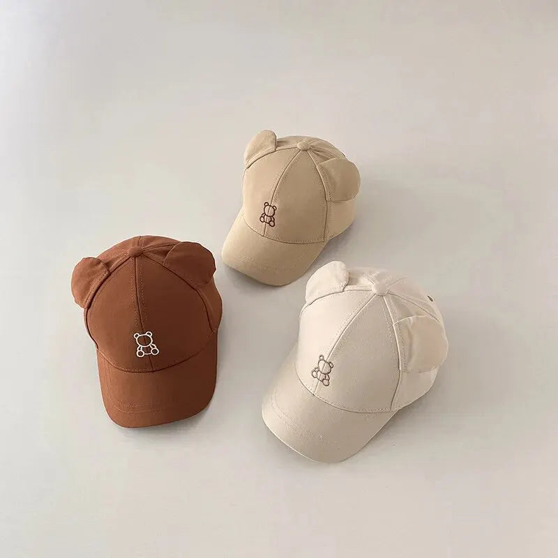 Casquette de baseball motif ours avec oreilles