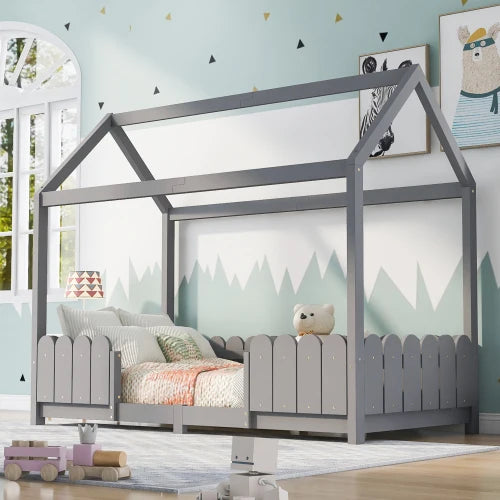 Lit cabane en bois