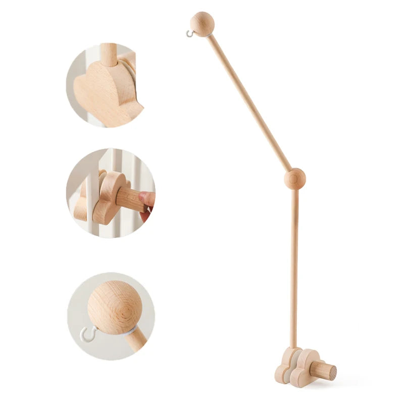 Support de mobile de lit en bois