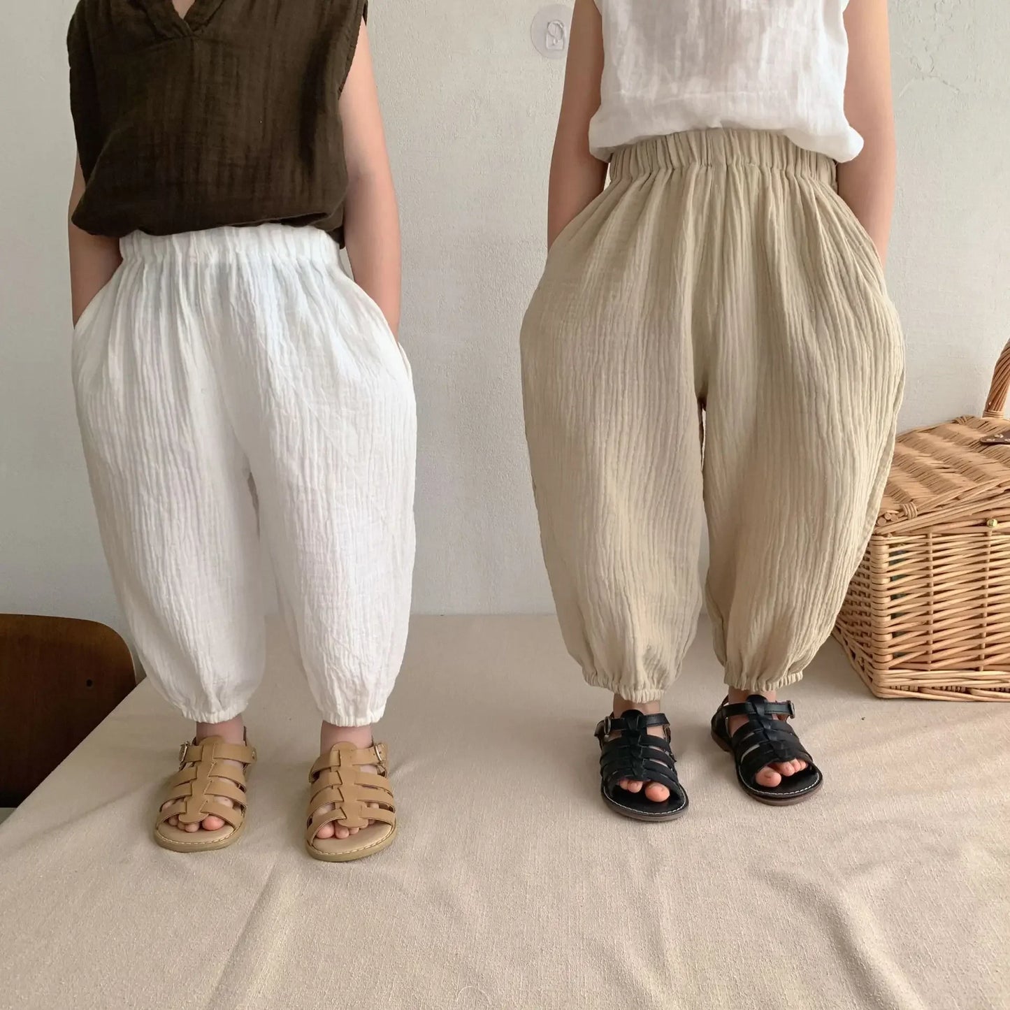 Pantalons bébé en coton bio