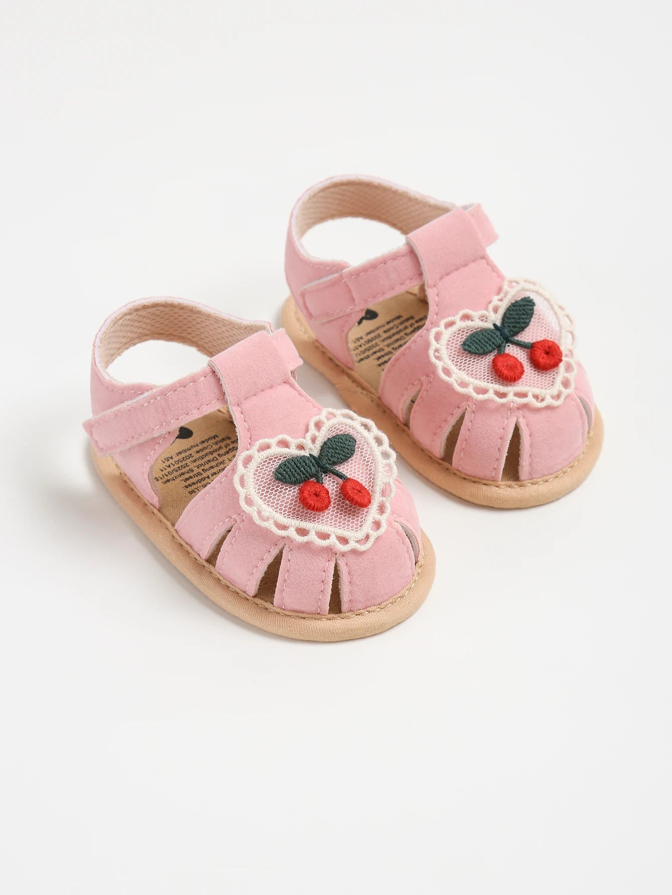 Sandales fille cerise