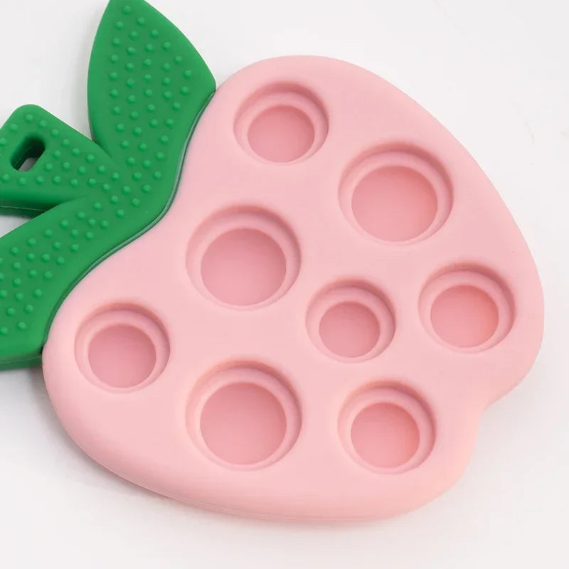 Anneau de dentition en silicone en forme de pomme
