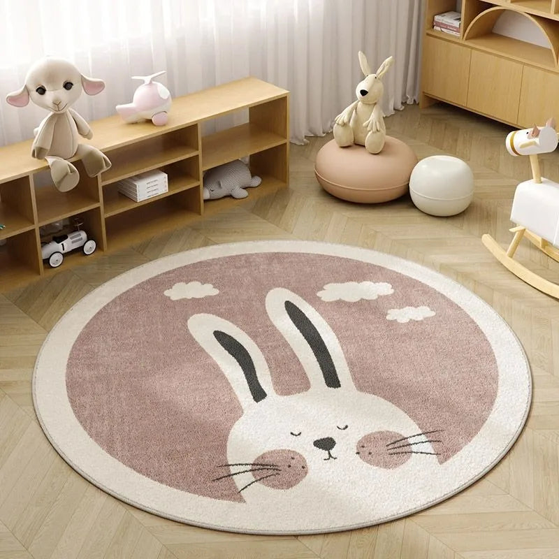 Tapis de salon motif animaux de dessin animé