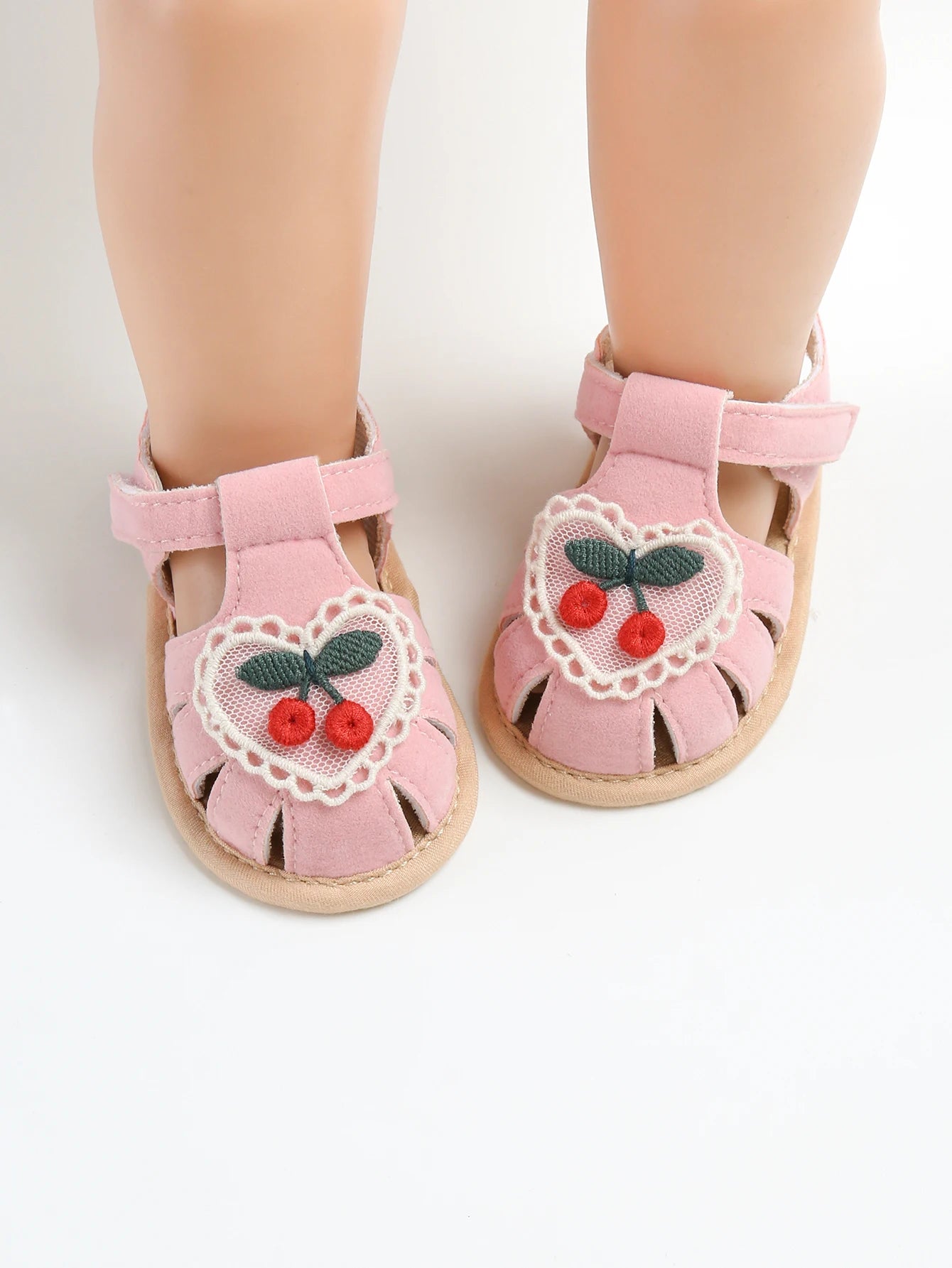 Sandales fille cerise