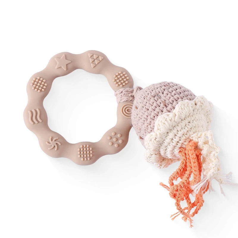Hochet musical / anneau de dentition en silicone