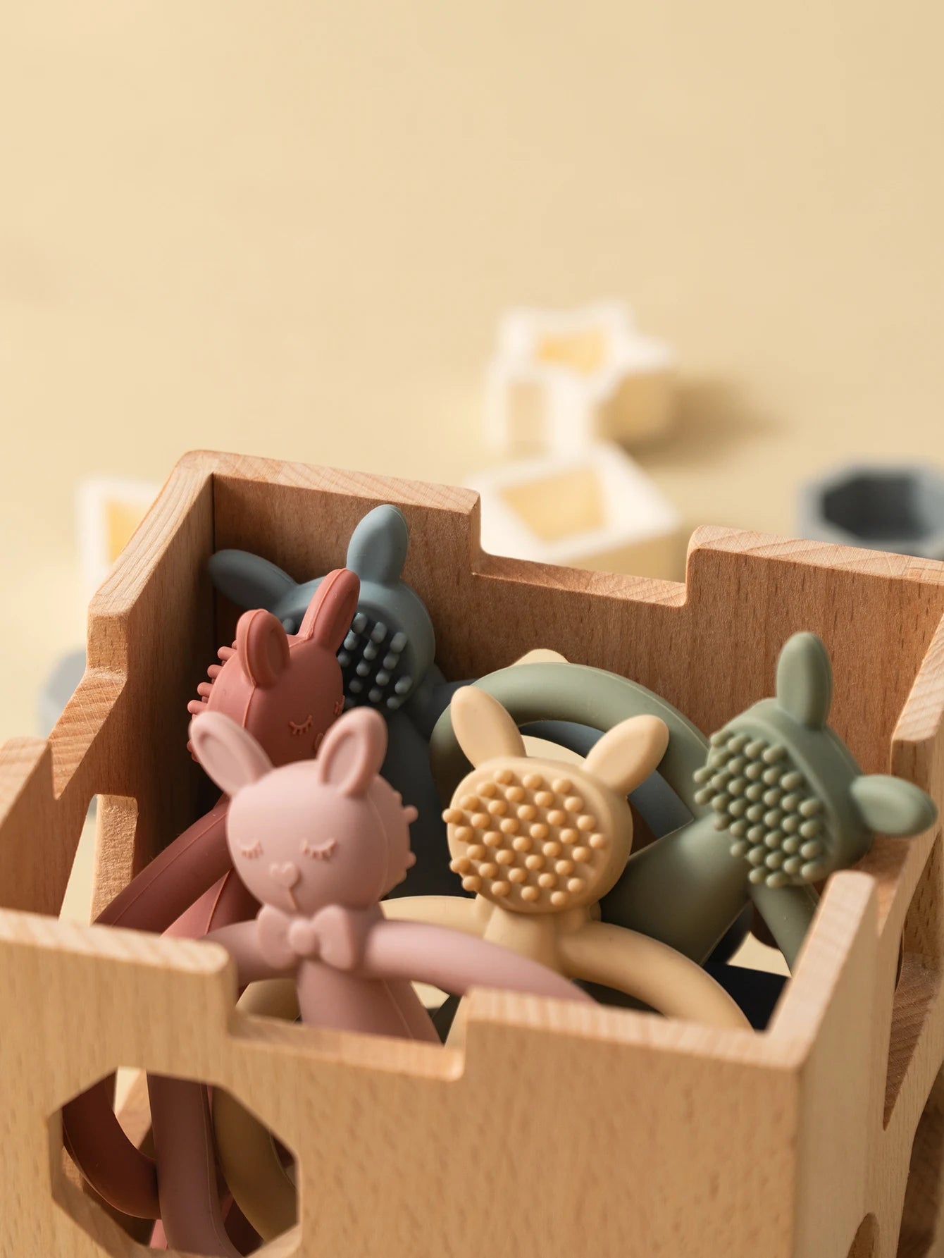 Anneau de dentition en silicone motif lapin