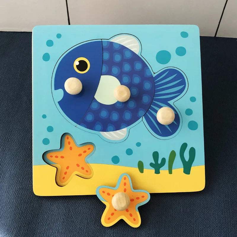 Puzzle en bois pour enfants montessori