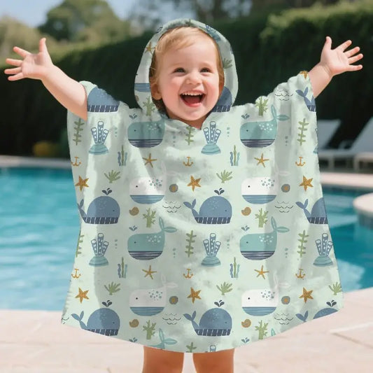 Serviette de bain à capuche en microfibre