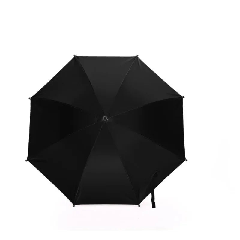 Parapluie pliable pour poussette, protection UV réglable à 360 degrés