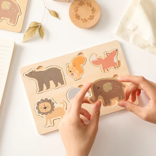 Puzzle 3D en bois, jouets cognitifs Montessori